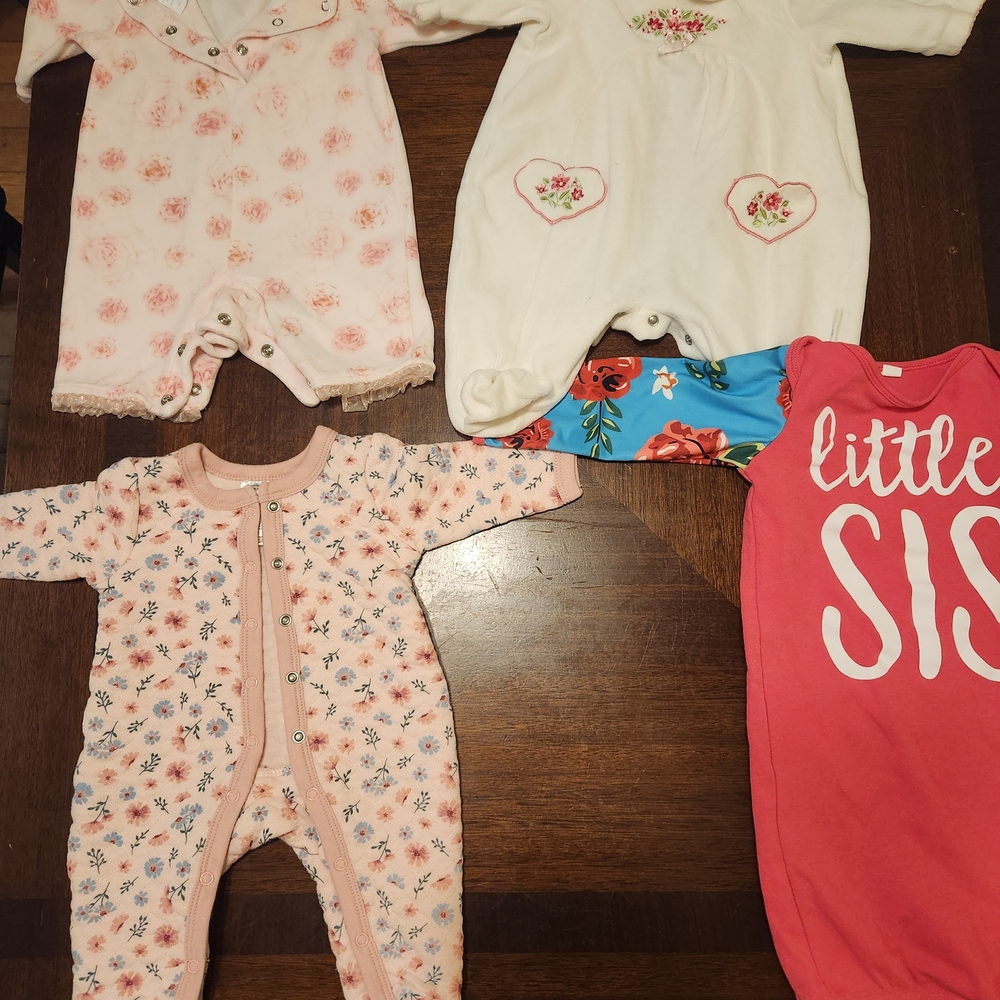 Floral Pink Baby Romper